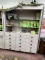 Large Wooden Display Cabinet with Drawers