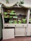 Large Wooden Display Cabinet with Drawers