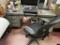 Vintage Metal Desk and Black Office Chair