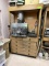 Tall Oak Display Cabinet with Drawers