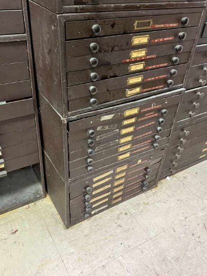 3 Metal Watch Crystal Cabinets with Crystals