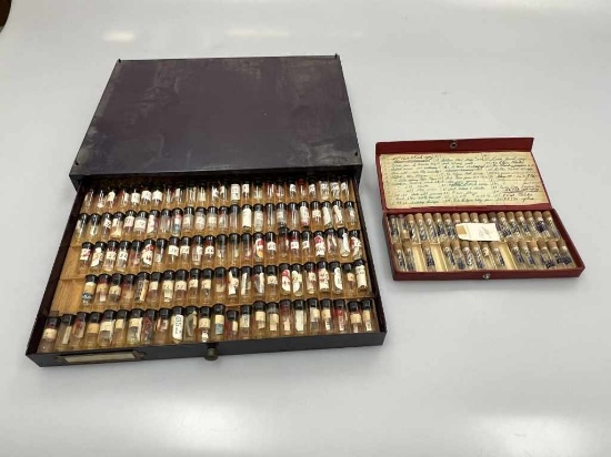 Assorted Watch Parts and Cabinet