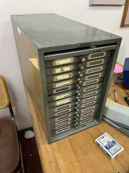Vintage Metal File Box