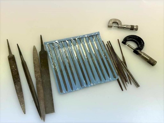 Vintage Micrometers and Flat Files