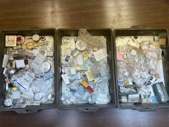 3 Trays of Assorted Watch Parts