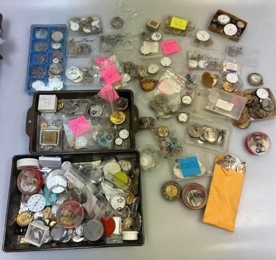Large Assortment of Pocketwatch Parts