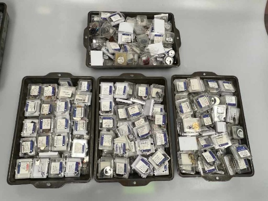 4 Trays of Assorted Watch Movements and Parts