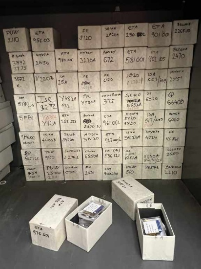 Boxes of Assorted Watch Parts