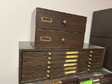 2 Small Metal Watch Crystal Cabinets