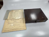 American Pocketwatch Stem Cabinet with Catalog