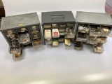 3 Organizers Full of Used Watch Parts