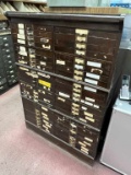 Mahogany 3 Section Watch Parts Cabinet