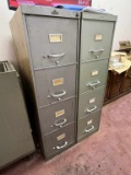 2 Metal 4 Drawer File Cabinets