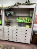 Large Wooden Display Cabinet with Drawers