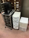 Assorted Plastic Organizers and Letter Trays