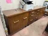Large Walnut Mid-Century Modern Credenza