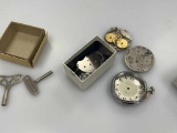 Waltham 37 Size Pocketwatch Parts and Keys