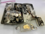 2 Trays of Assorted Watches and Parts