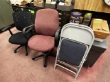 Assorted Folding and Office Chairs