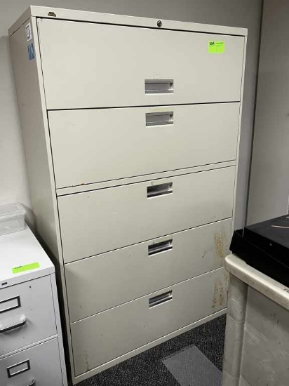 Hon 5 Drawer Metal Lateral File Cabinet