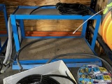 Heavy Duty Blue Steel Work Cart