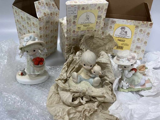 3 Precious Moments Porcelain Figurines Collectible