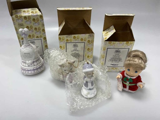 Three Precious Moments Porcelain Figurines Collect