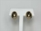 14K Yellow Gold Oval 19mmx14mm Button Earrings