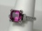 14K White Gold Tourmaline and Diamond Ring