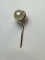 Antique Yellow Gold Pearl and Diamond 7.75 mm Akoy