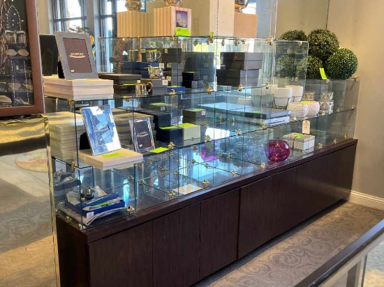 Large Section of Glass Cubicle Display Cases