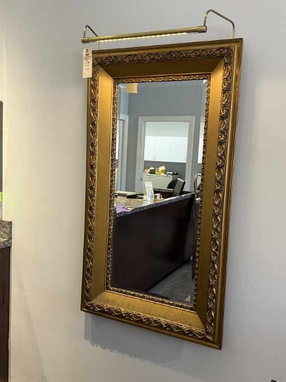 Ornate Lighted Gold Guilded Pier Mirror