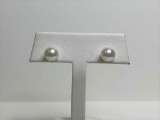 Sterling Silver 8-9mm Freshwater Pearl Studs