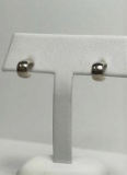 Sterling Silver 10X5 mm J Hoop Stud Earrings