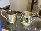 2 Empire Pewter Baby Cups.  New