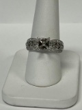 18K White Gold Diamond Semi Mounting