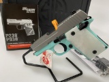 New Sig P938 9mm Siglite 2-Tone Turquoise