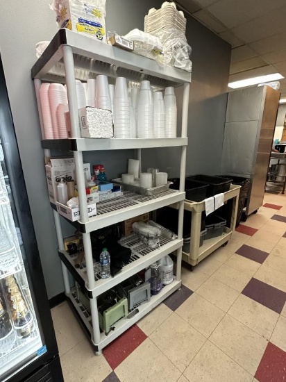 Plastic Storage 5 Shelf Unit