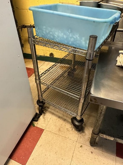 Metro Style Wire Shelf Unit on Casters