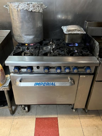 Imperial Commercial 6-Burner Gas Oven Range
