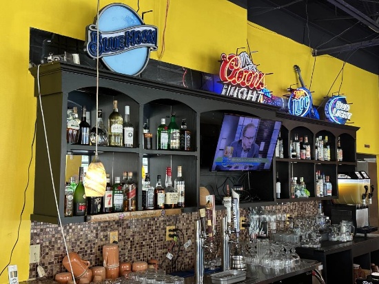 Wall Mount Liquor Display Shelves - Left Side