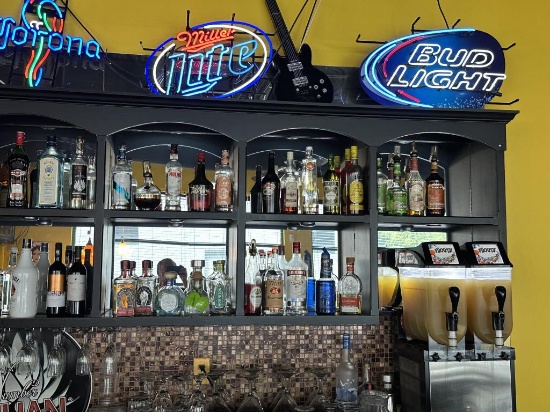 Wall Mount Liquor Display Shelves - Right Side