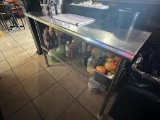 Stainless Steel Restaurant or Bar Table with Shelf