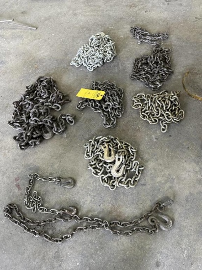 Lot of Pulley Chains of various lengths.