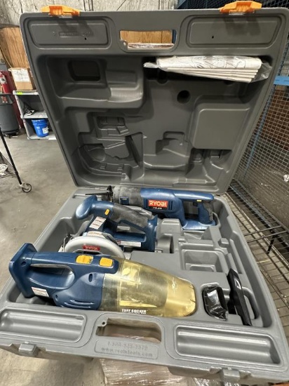 Ryobi Saws/ Vacuum in Case - No Batteries or Charg
