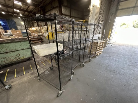 Metro Style Job Cart on Casters - Lot of 4 (No Con