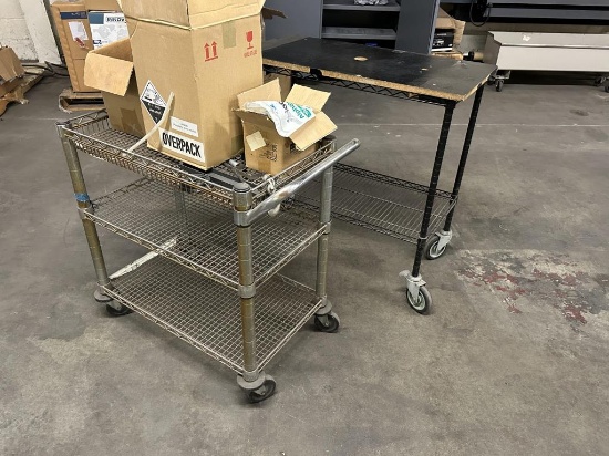 Metro Style Utility Cart on Casters - Lot of 2 (No