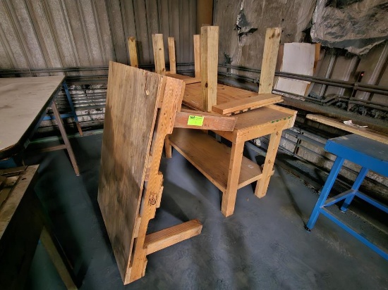 Homemade Wooden Tables (3) Various Sizes