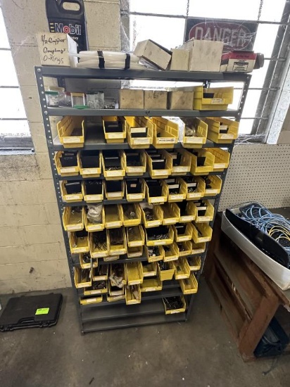 Metal Hardware Organizer Rack w/ Bins - Nuts, Bolt