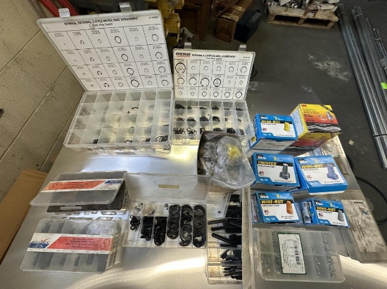 Large Assortment of Wire/Wing Nuts & Cases/ Ring C
